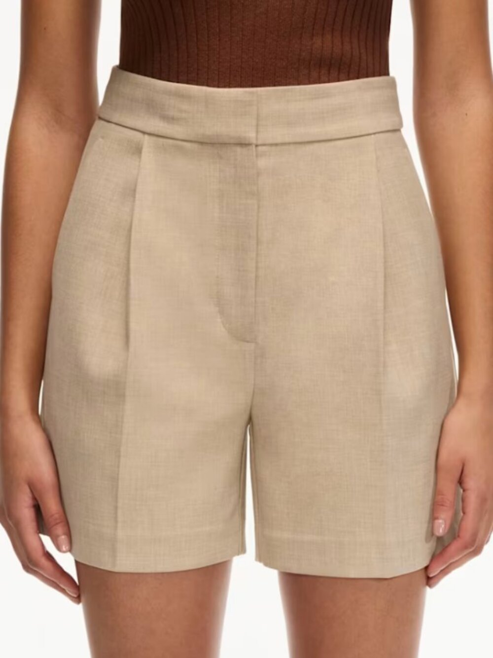 Aritzia Wilfred Ibiza Short Heather Oat Beige